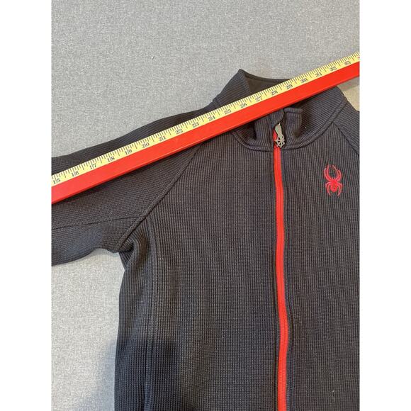 Spyder Kids Black Zip-up Jacket With Red Accents Size Large 14/16 - Picture 4 of 7